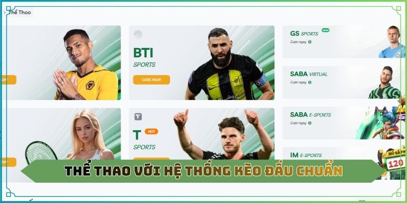 Thể thao với hệ thống kèo đấu chuẩn